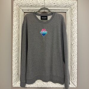 Pink Dolphin Gray Crewneck Sweater with Embroidered Logo. Size XL. ❣️